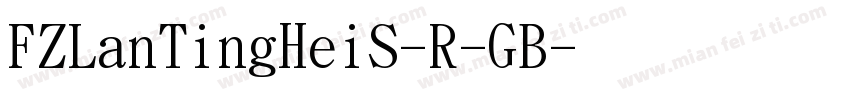 FZLanTingHeiS-R-GB字体转换