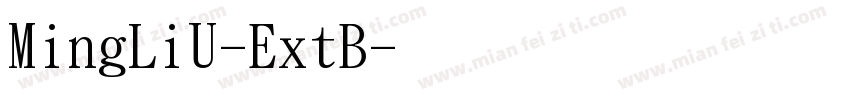 MingLiU-ExtB字体转换