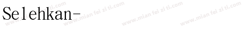 Selehkan字体转换