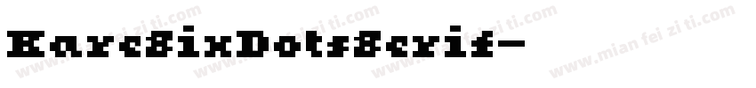 KareSixDotsSerif字体转换
