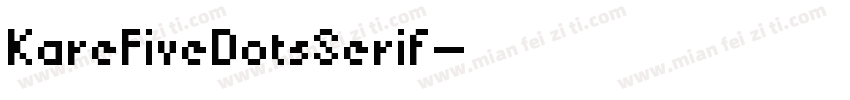 KareFiveDotsSerif字体转换