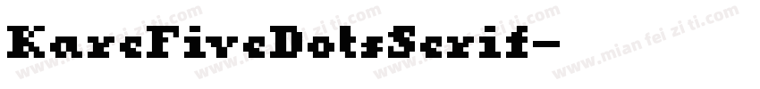 KareFiveDotsSerif字体转换