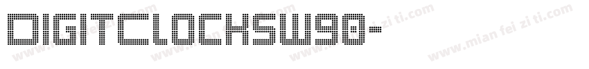 DigitClocksW90字体转换