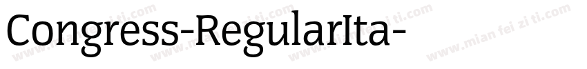 Congress-RegularIta字体转换