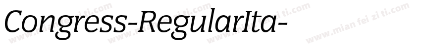 Congress-RegularIta字体转换