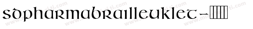 SDPharmaBrailleUKLet字体转换