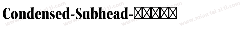 Condensed-Subhead字体转换