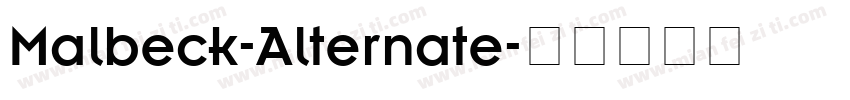 Malbeck-Alternate字体转换