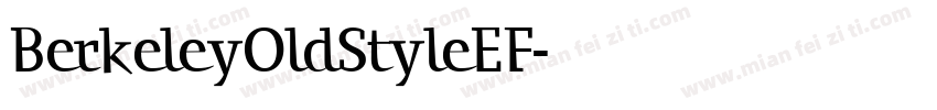 BerkeleyOldStyleEF字体转换
