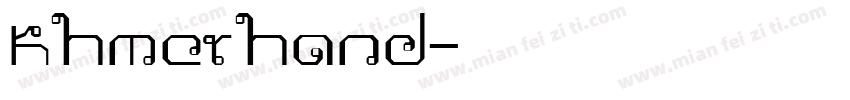 Khmerhand字体转换