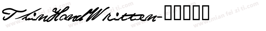 ThinHandWritten字体转换