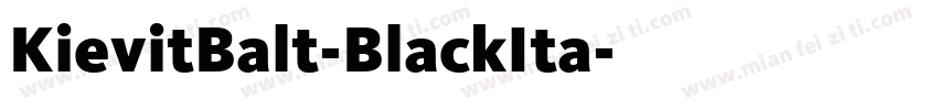 KievitBalt-BlackIta字体转换