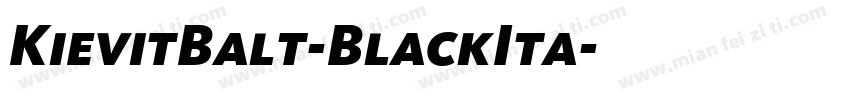 KievitBalt-BlackIta字体转换