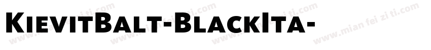 KievitBalt-BlackIta字体转换