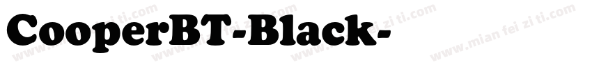 CooperBT-Black字体转换