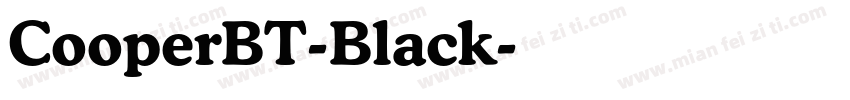 CooperBT-Black字体转换