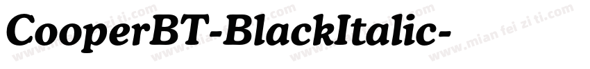 CooperBT-BlackItalic字体转换