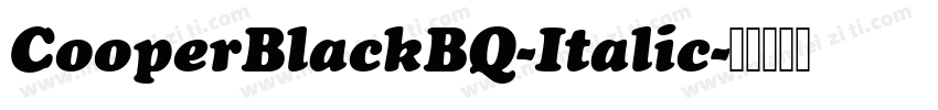 CooperBlackBQ-Italic字体转换