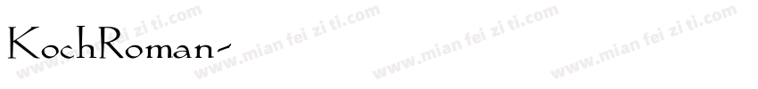 KochRoman字体转换