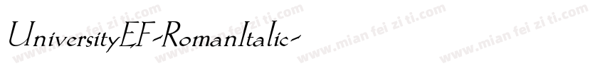 UniversityEF-RomanItalic字体转换