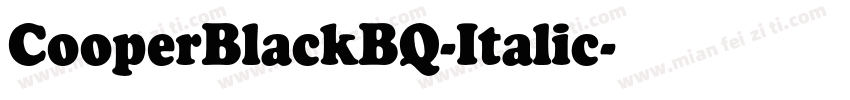 CooperBlackBQ-Italic字体转换