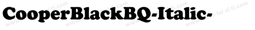 CooperBlackBQ-Italic字体转换