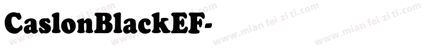 CaslonBlackEF字体转换
