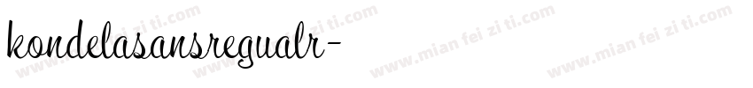 kondelasansregualr字体转换