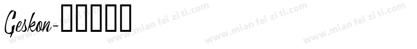 Geskon字体转换