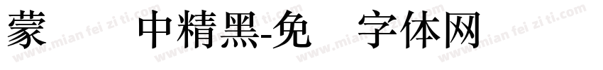 蒙纳简中精黑字体转换