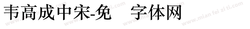 韦高成中宋字体转换