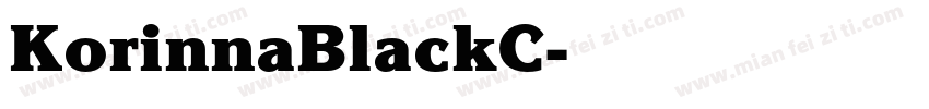 KorinnaBlackC字体转换