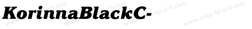 KorinnaBlackC字体转换