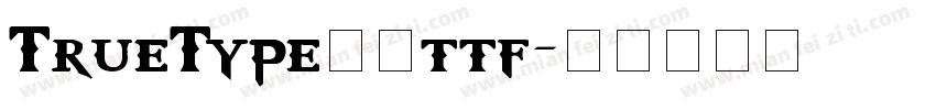 TrueType字体ttf字体转换