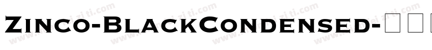 Zinco-BlackCondensed字体转换