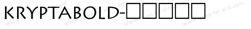 KryptaBold字体转换