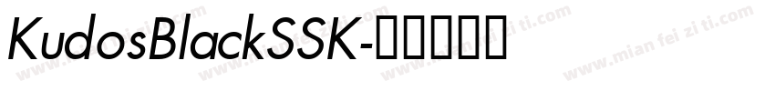 KudosBlackSSK字体转换