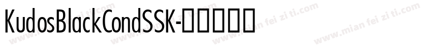 KudosBlackCondSSK字体转换