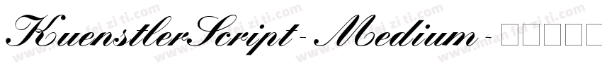 KuenstlerScript-Medium字体转换