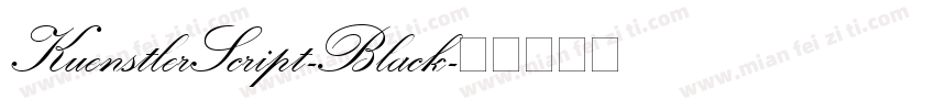 KuenstlerScript-Black字体转换