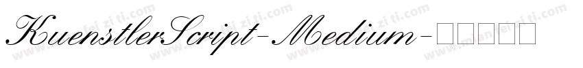 KuenstlerScript-Medium字体转换
