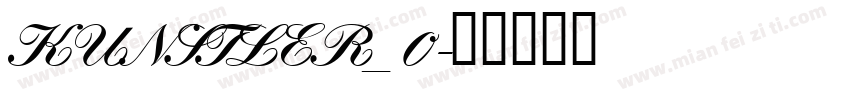 KUNSTLER_0字体转换