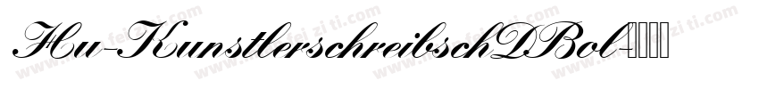 Hu-KunstlerschreibschDBol字体转换