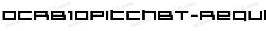 0CRB10PitchBT-Regula字体转换