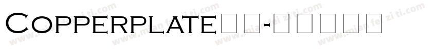 Copperplate字体字体转换