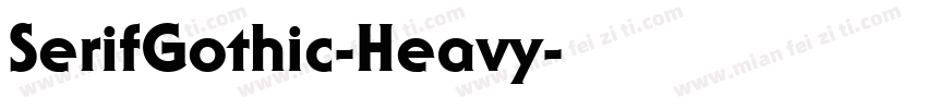 SerifGothic-Heavy字体转换