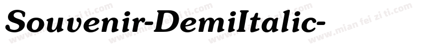 Souvenir-DemiItalic字体转换