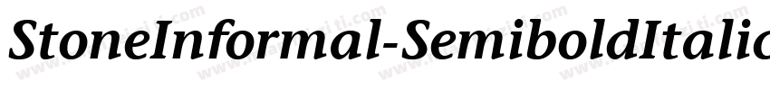 StoneInformal-SemiboldItalic字体转换
