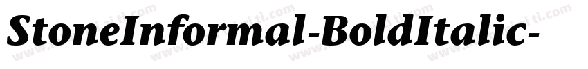 StoneInformal-BoldItalic字体转换