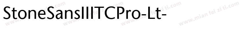 StoneSansIIITCPro-Lt字体转换